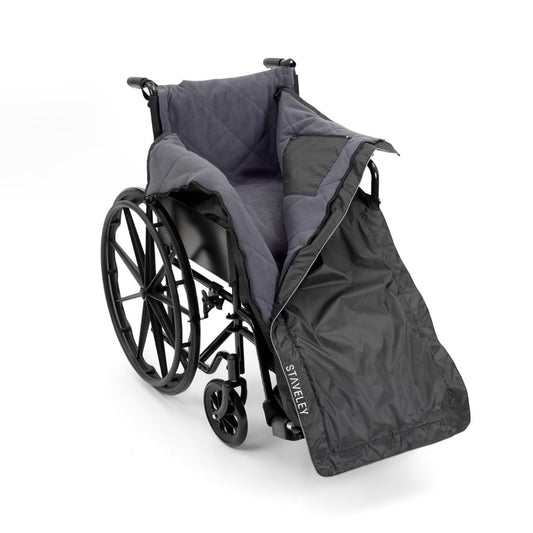Staveley Wheelchair Leg Cover | Premium Fleece Lined Wheelchair Leg Cosy Waterproof Windproof | Universal Fit Zipped Removable Panel Opening Warm Dry