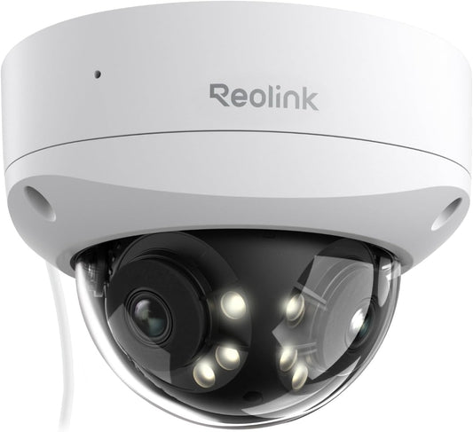 Reolink 4K 8MP 180° Dual-Lens PoE IP Camera, IK10 Vandal-Proof, Person/Vehicle/Animal Detection, Spotlight Color Night Vision, Two-Way Audio, IP67 Weatherproof, Power over Ethernet, Duo 2V PoE