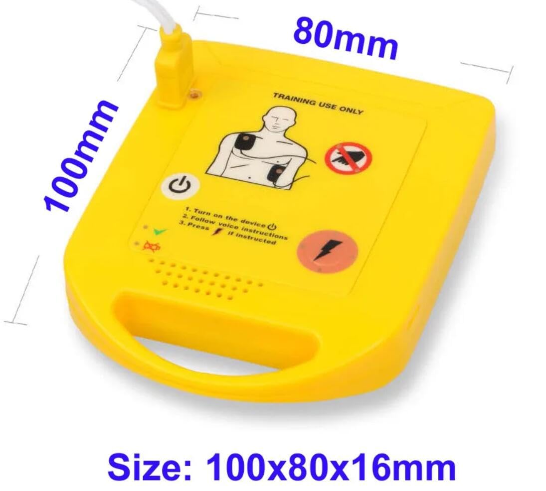 Mini AED Trainer XFT-D0009 Training Set Teaching Device First Aid Train Machine First Aid Training Kit Adult Child Pad Updated Version Student Study Tool English Language Louder Voice Prompts