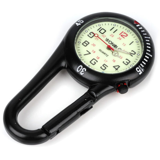 WONOLO Clip on Carabiner Luminous Face FOB Watch Digital for Doctors Nurses Paramedics Chefs Sport Unisex Men Women