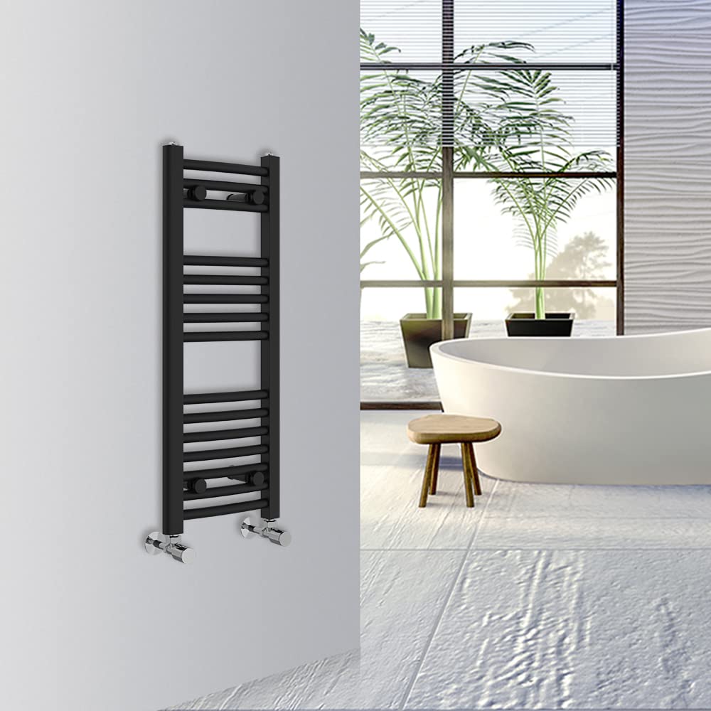 Warmehaus Curved Bathroom Heated Towel Rail Warmer Radiator Central Heating 1000x300mm - Chrome