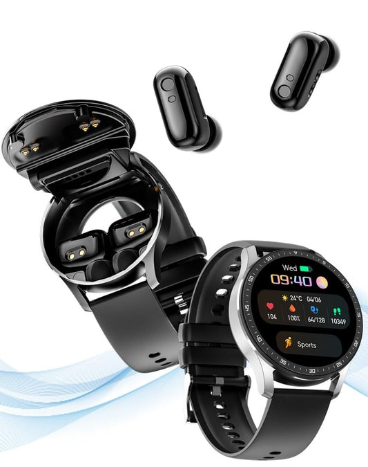 NEW X10 Smart Watch with TWS Earphone Fitness Tracker Digital Watch with Heart Rate Blood Pressure Oxygen Sleep Monitor Smart Watches for Men Women Compatible Samsung iPhone Android