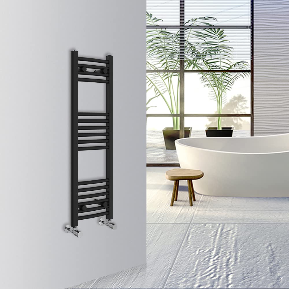 Warmehaus Curved Bathroom Heated Towel Rail Warmer Radiator Central Heating 1000x300mm - Chrome