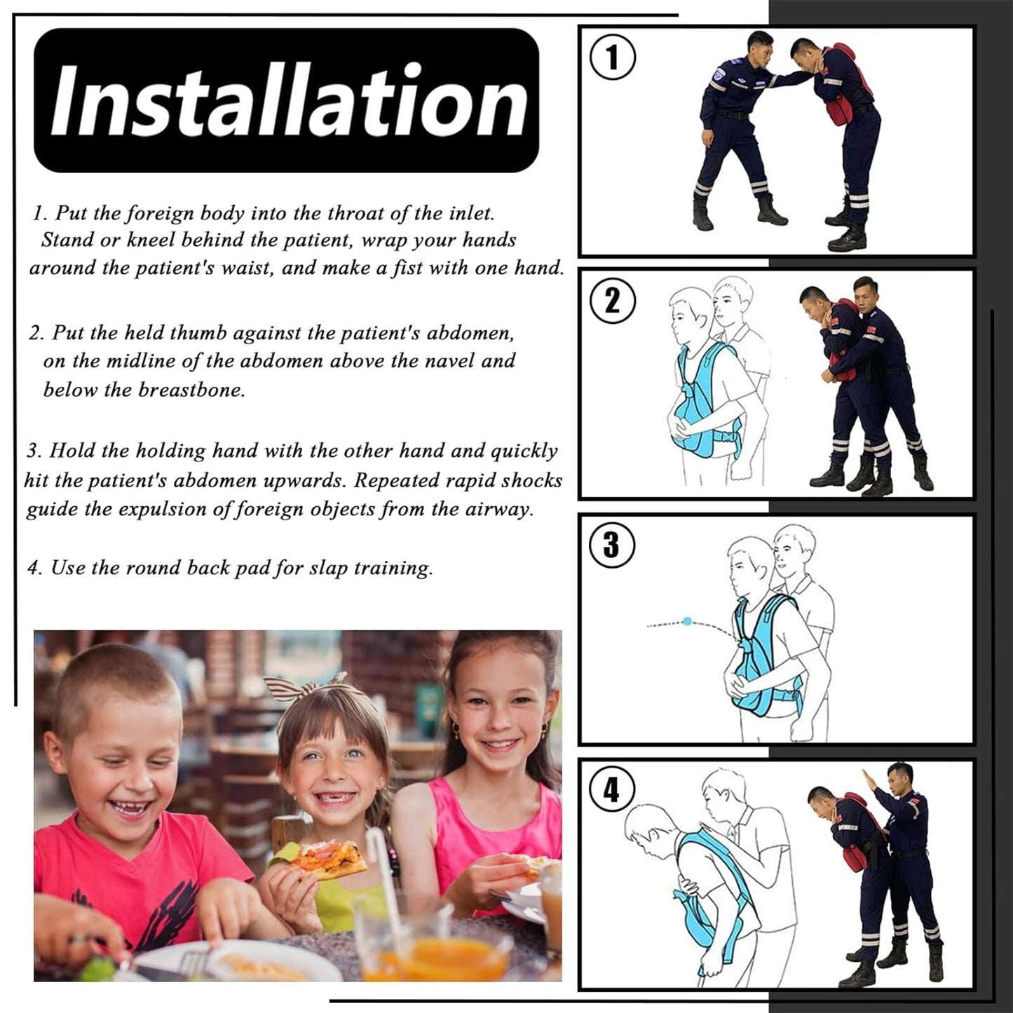 LBMED Anti Choking Obstruction Trainer Vest, Airway Obstruction Simulation Training Wearing Vest with Back Shot, Adjustable Shoulder Straps and Waist Belt, Intuitive Operation, for First Responder