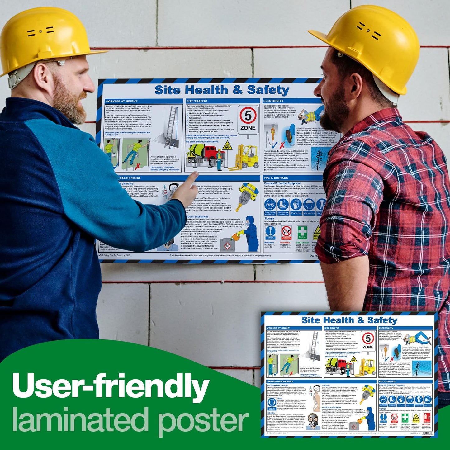 Safety First Aid Group Safe Manual Handling Poster - Laminated (A2)