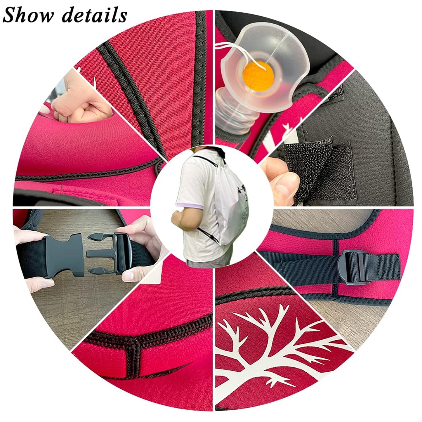 LBMED Anti Choking Obstruction Trainer Vest, Airway Obstruction Simulation Training Wearing Vest with Back Shot, Adjustable Shoulder Straps and Waist Belt, Intuitive Operation, for First Responder