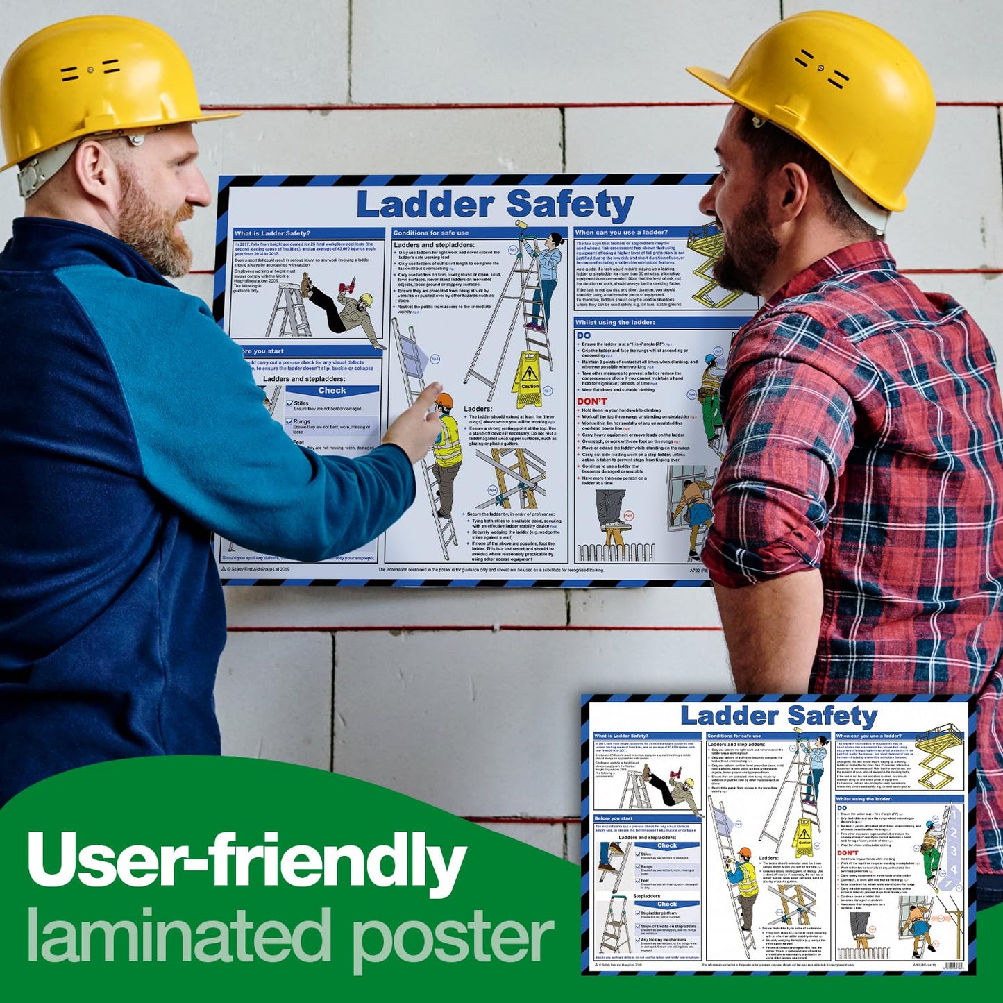 Safety First Aid Group Safe Manual Handling Poster - Laminated (A2)
