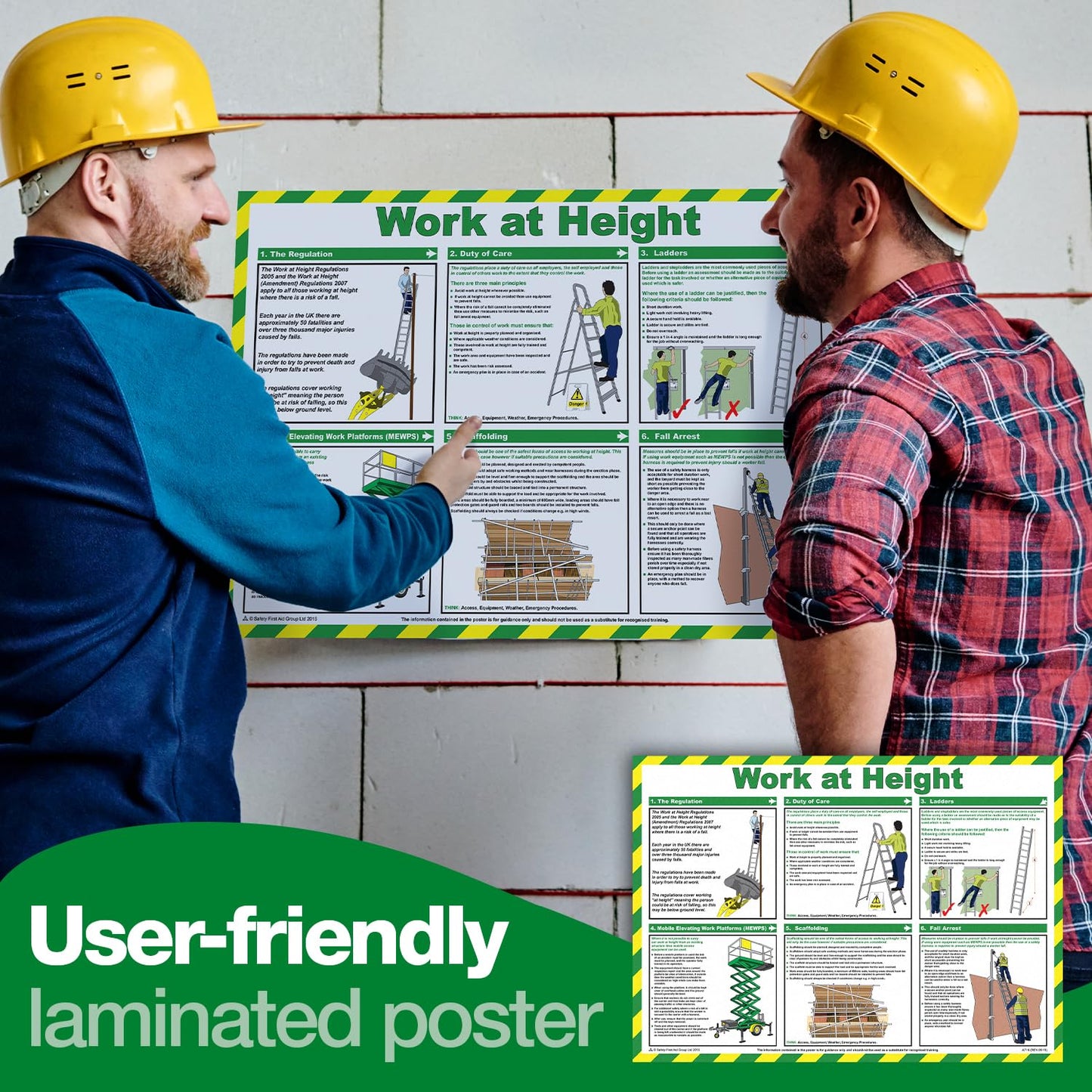 Safety First Aid Group Safe Manual Handling Poster - Laminated (A2)